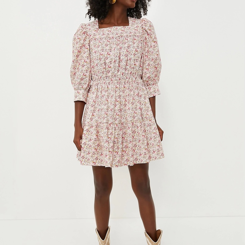 HYACINTH HOUSE Pink and Red Floral Maddie Mini Dress